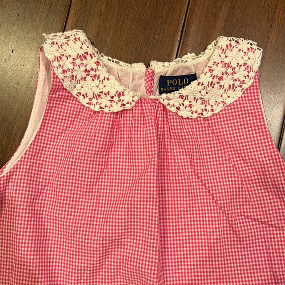 Polo Ralph Lauren Pink Dress Lace Collar 10 - Picture 2 of 4
